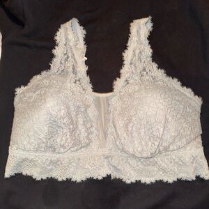 Aerie Eyelash Lace Bralette in Gray